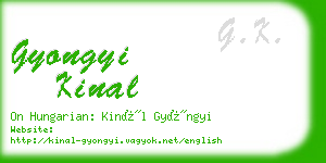 gyongyi kinal business card